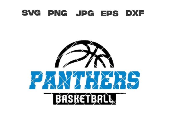 12 Panthers SVG Panthers Basketball SVG Basketball Team svg png jpg dxf eps Cricut Files Digital Silhouette Instant Download