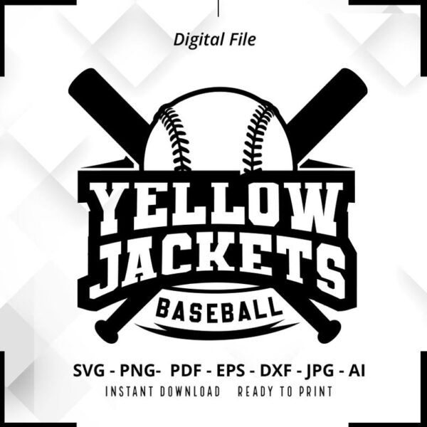 20993 Yellow Jackets Baseball SVG PNG Yellow Jackets svg Baseball svg Yellow Jackets Shirt svg Yellow Jackets Cheer svg Baseball Shirt svg