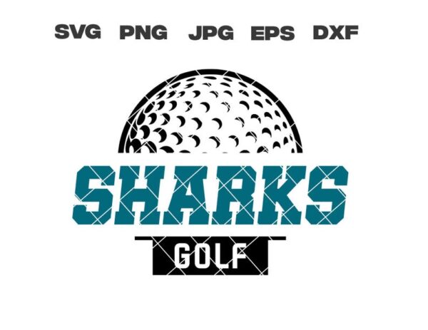 230 Sharks SVG Sharks Golf SVG Golf svg png jpg dxf eps Cricut Files Digital Clip Art Sublimation Vector Instant Download