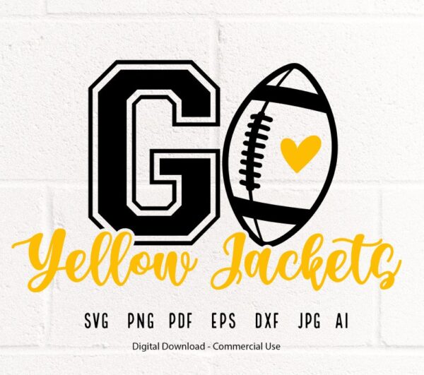 32123 Yellow Jackets SVG PNG Yellow Jackets Football svg Yellow Jackets svg Yellow Jackets Mascot svg Yellow Jackets Shirt svg