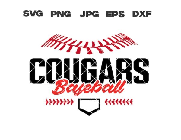 8 Cougars SVG Cougars Baseball SVG Baseball Team svg png jpg dxf eps Cricut Files Digital Download Silhouette Instant Download