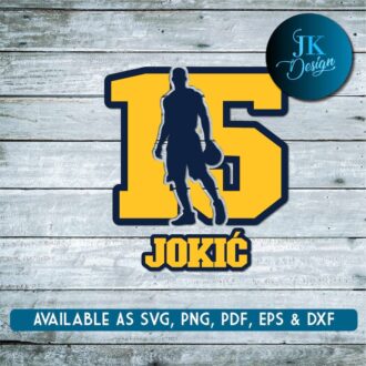 Denver Nikola Jokic 15 SVG Design - Digital Download